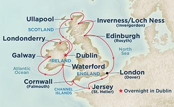 00 pp Price Includes: Roundtrip Air from Tampa, 12 Night Cruise, Port Taxes & Fees, All Transfers Pacific Princess 14 Day Irish Countries & Scottish Highlands Sailing roundtrip from London to