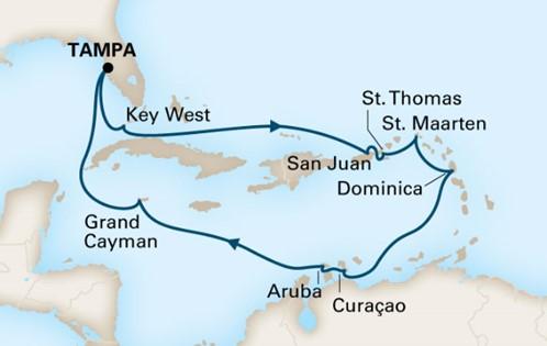 00 pp Price Includes: Roundtrip Bus to Port, 7 Day Cruise, Port Taxes & Government Fees, $50 per Cabin Shipboard Credit, Travel Protection ms Oosterdam 14 Day Southern Caribbean Cruise