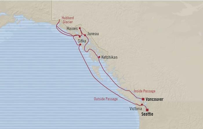 Oceania Regatta 10 Day Majesty of Alaska Cruise Sailing from Vancouver to Seattle, with stops in Ketchikan, Juneau, Haines, and Sitka May 20 30, 2016 Inside G