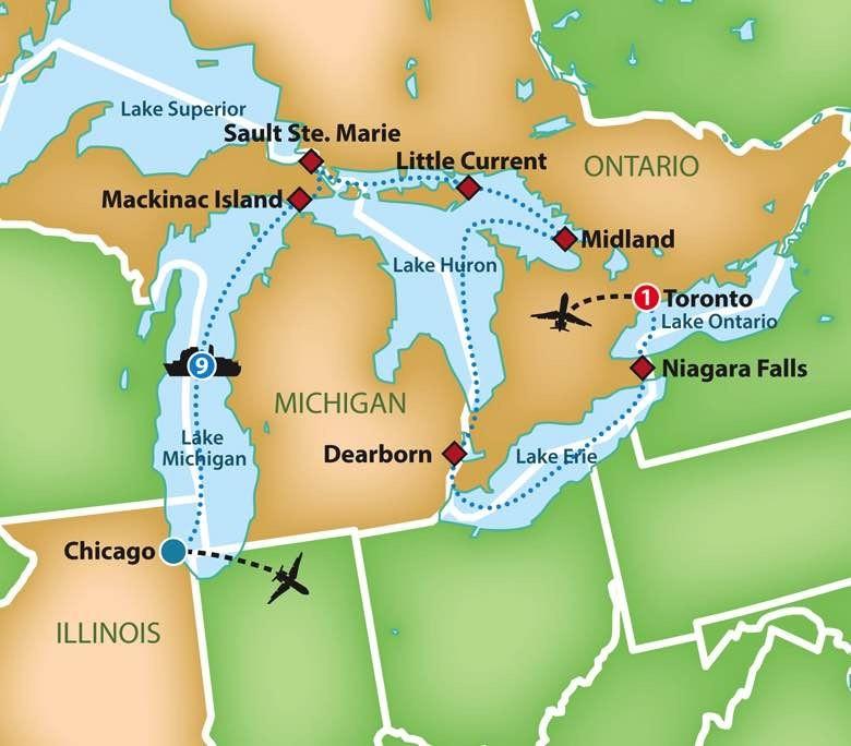 Small Ship Cruising on America s Great Lakes 11 Days, August 12-23, 2016 Category H Inside $4,759 pp Category G Outside $5,229 pp Category D Outside $6,219 pp Category F Outside $5,699 pp Category C