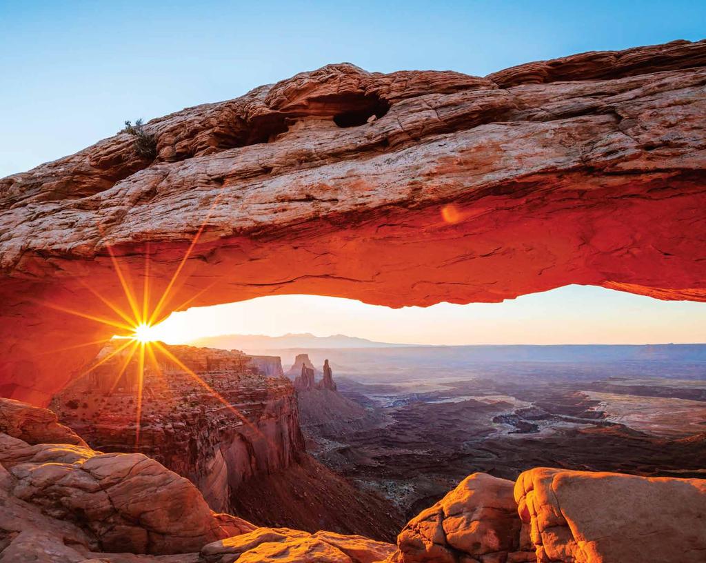 Photo Matteo Colombo/Getty Images SEPTEMBER TWENTY NINETEEN Canyonlands National Park, Utah, USA Perched above the edge of a 150m drop, the Mesa Arch in Utah s Canyonlands National Park frames an