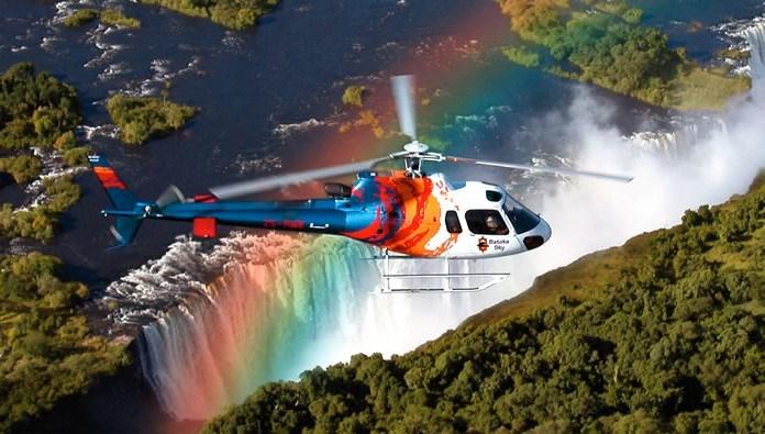 choose to see the magnificent Victoria Falls from above in a helicopter ride,