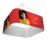 Hanging / Quick Fix fabric displays Formulate Hanging Unmissable suspended fabric shapes