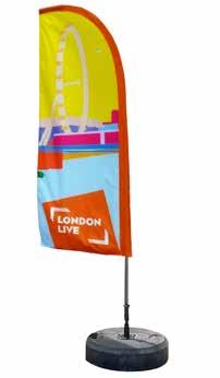 7m high XL - flag banner for outdoor use Sail Banners outdoor displays Available single or double sided Rotating ground fitting A1 & A2 Size options Available single or double sided 2