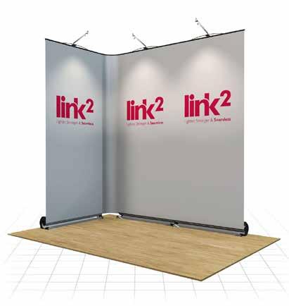 Roller Banners linked banner stands Uno Budget Linked banner stands Quick change graphics Fabric and paper