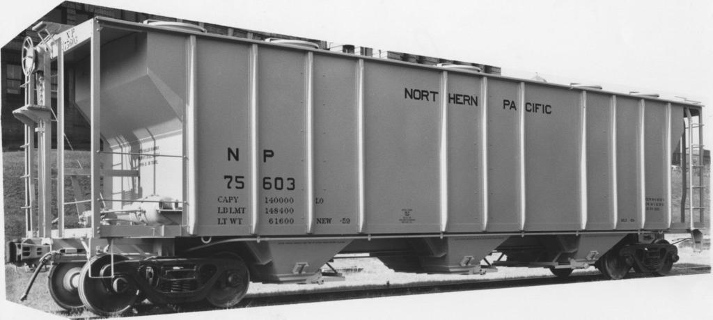NP 75600-75624 3-Bay Covered Hopper, 50 BLT by Pullman Standard 1959 MTM Image 6.