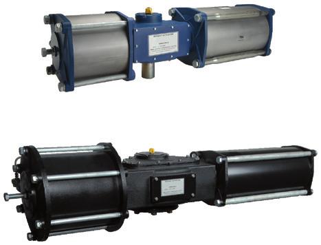 MORIN B AND C SERIES ACTUATORS B series - Ductile iron w/ stainless steel cylinders, C series - Ductile iron w/ carbon steel cylinders Spring return and double acting actuators Quarter-turn output