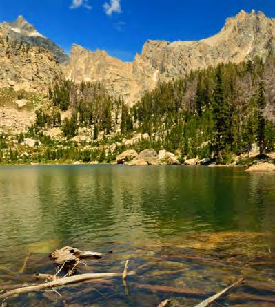 HIKE TO AMPHITHEATER LAKE This beautiful trail gives you great views of the 13,770-foot Grand Teton and Mt.
