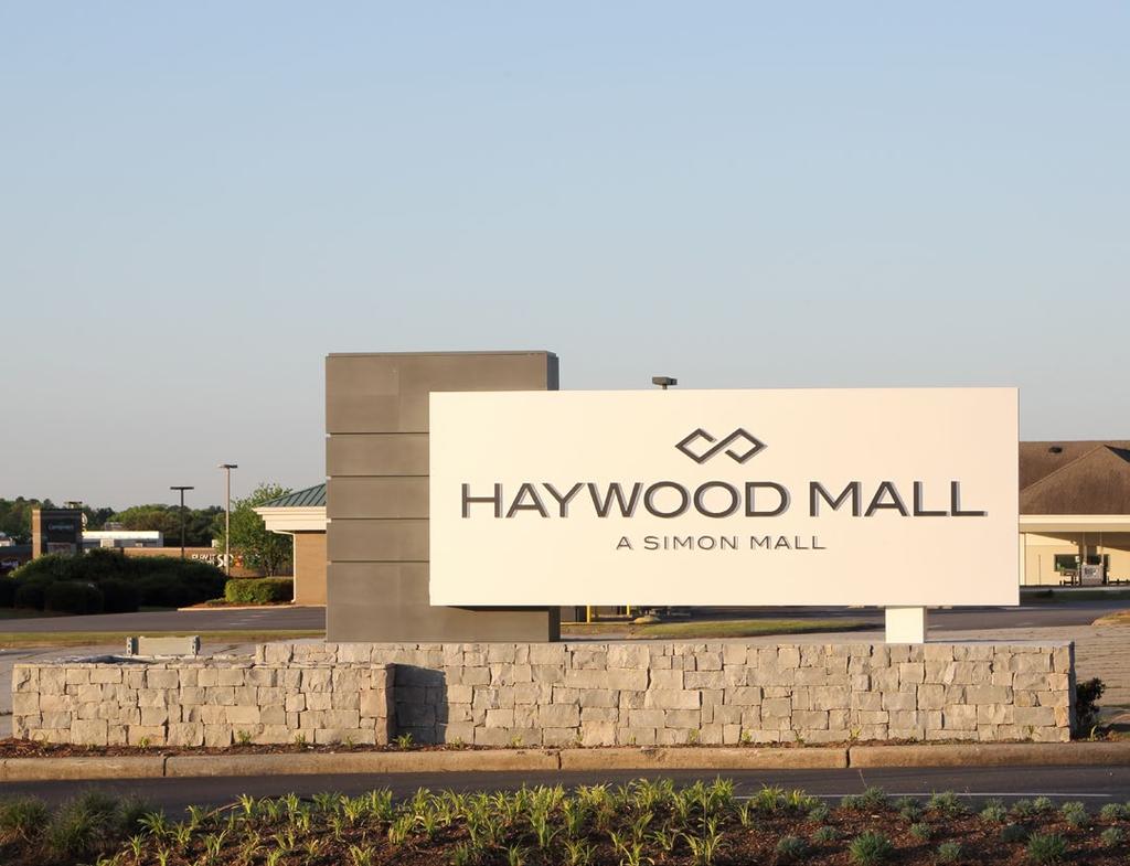 THE BEST OF SOUTHERN STYLE Haywood Mall, the largest mall in South Carolina, promises a spectacular shopping experience in a multi-level, climate controlled, indoor