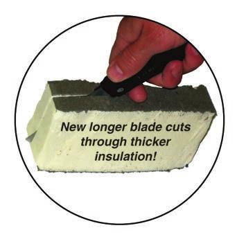 DM90070 Insulation Knife Sheath, Leather 0.180 lbs. Utility Jack Knives Quick change blade mechanism makes blade changes simple and fast.