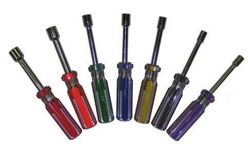are color coded by size. Magnetic end allows precise placement and helps to avoid dropped hex screws.