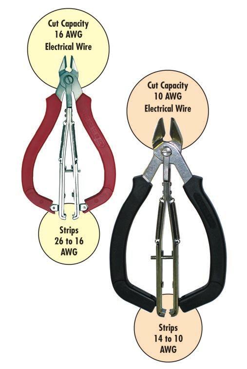 2 in 1 Cutter Strippers / Cable Cutters 2 in 1 Cutter/Strippers Cut wire with one end, grab and strip wire with the other!