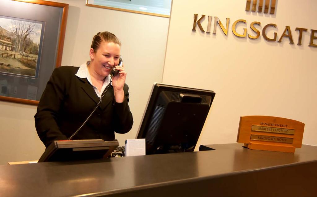 For Assistance Kingsgate Hotel Dunedin 10 Smith Street Dunedin New Zealand 9016 Assistant Manager: Tracy Keenan Telephone: +64 3 477 6784 Email: dunedin.reservations@millenniumhotels.