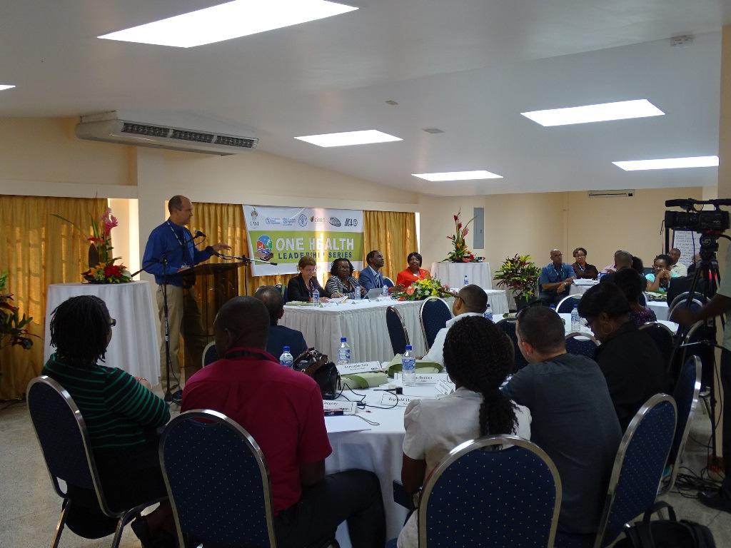 UWI, PAHO/WHO, IICA and FAO Launch One Health Leadership Series in Tobago In Photo: Professor Chris Oura (U.W.I. School of Veterinary Medicine) chairs Opening Ceremony Port of Spain, Trinidad and Tobago, November 24th, 2014.