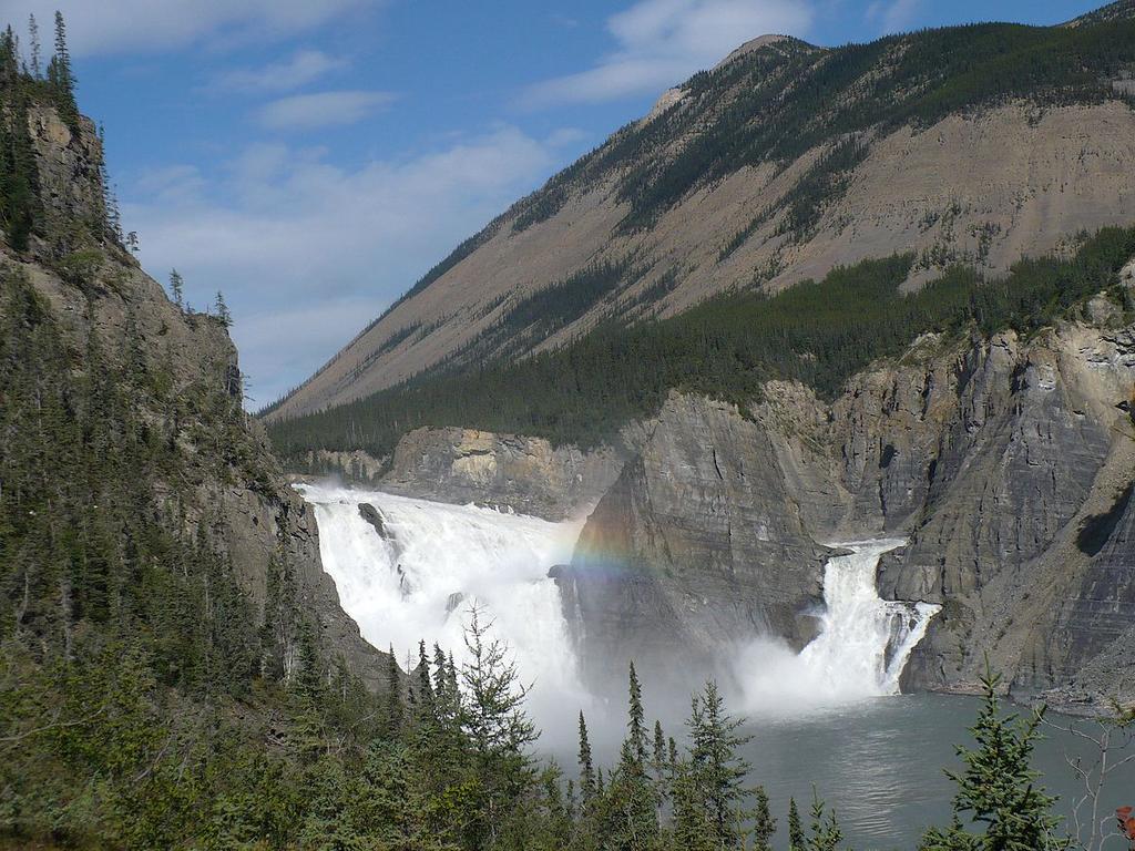 Nahanni National Park is located in the southwest corner of the North West Territories, and is approximately 500 km west of Yellowknife.