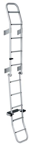 Ladder Deluxe 6 steps for backside mounting white painted oval arms 307496 Ladder 5 steps for indoor use round anodised tubes 307492 Ladder