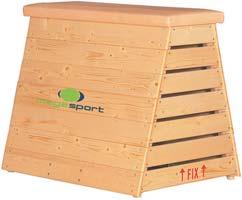 Size: 130x50x110 cm 3 Vaulting box - junior 4 sections, without wheeling gear.