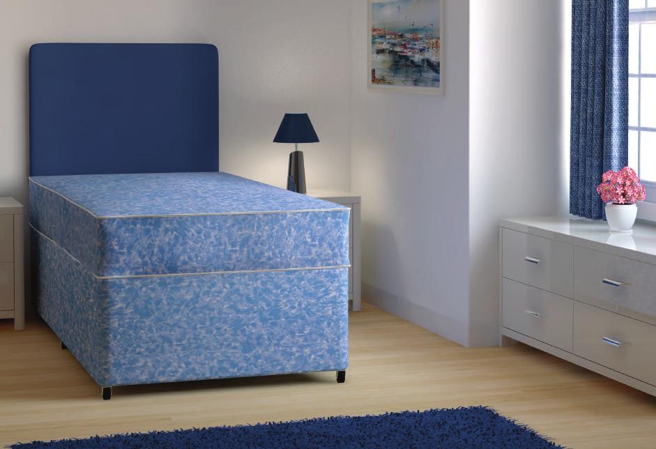 Its PVC coated waterproof cover, mattress and base protect the mattress, while a heavy gauge rod wire edge offers support. A tall headboard tops off the bed s design.
