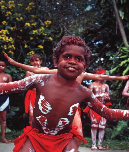 The island is just south of Papua New Guinea and the local lifestyle is a fusion of Melanesian and Australian Aboriginal cultures.