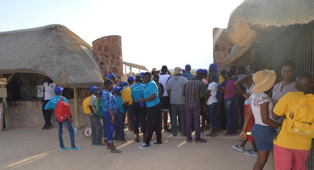 UNESCO Associated Schools Project Network Annual Camp a resounding success CULTURE The ASPnet participants at the Khorixas rest camp networking and preparing themselves for an excursion.