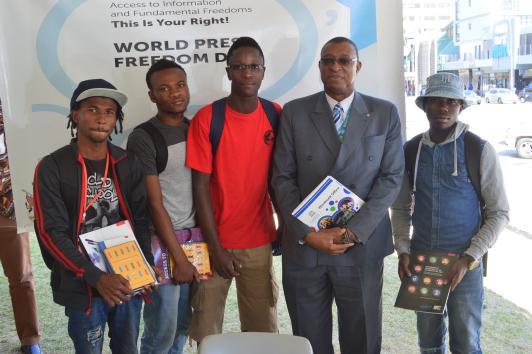 Joseph Iilonga/UNESCO (Far left) The High Commissioner of Ghana to Namibia,