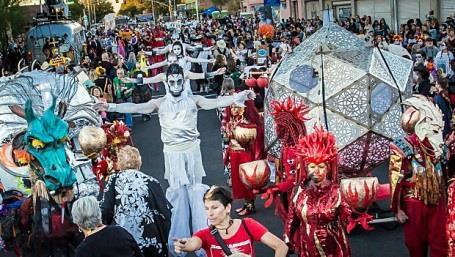 A colorful All Souls procession at a Day