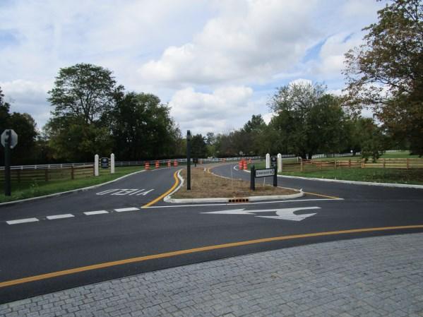 to Dec. 2017. A view looking west at the roundabout connection to Greensward Road.