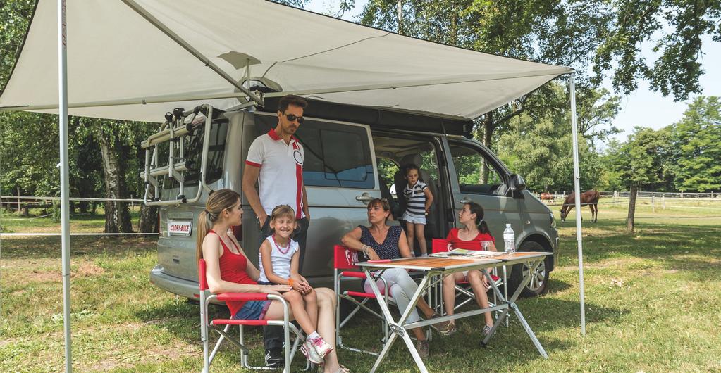 fiamma Compass WALL INSTALLATION The light and multifunctional compass awning! A simple solution for Camper Vans and SUVs that allows you to protect yourself from the sun.