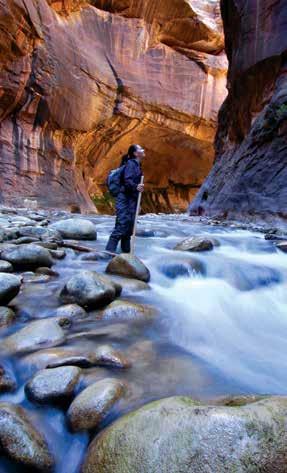 ZION NATIONAL PARK Utah s Oldest and Most Popular Park Drive Time = 40 min. Voted one of the best places to hike in America, enchanting Zion shows off the best of nature s power and delicate beauty.