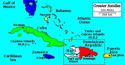 The Greater and Lesser Antilles The Greater Antilles is a group of the larger islands in the Caribbean Sea.