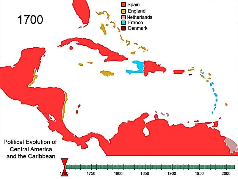Through battles, such as the Thirty Years War, Seven Years War, French Revolutionary War and the Spanish-American War, the landscape of the Caribbean changed.