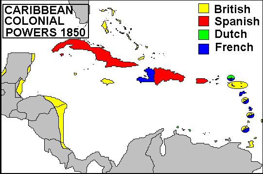 Map of the Caribbean region showing the major European-controlled territories in the year 1850 History of the Caribbean A timeline is a sequence of related events in a chronological order or events