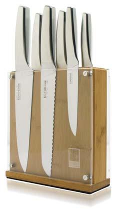 Louis 5pc Soft Grip Handle Knife Set with Bamboo Block 510-556