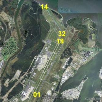 7km long cross runway, 14/32, orientated north-west to south-east, which is primarily used by propeller aircraft.