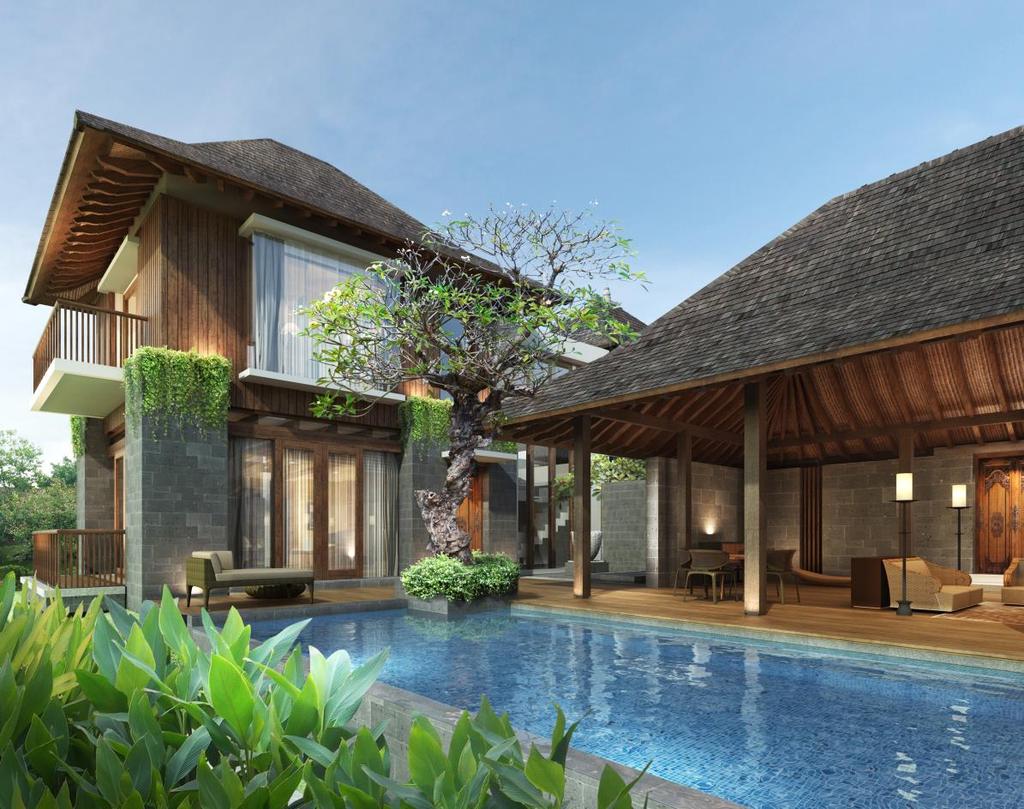 ROOMS, SUITES & VILLAS Exclusive Villa Private access to Villa Lounge 5 One-Bedroom, Singhasari Villa 200 sq m with private living room and dining area at the pool deck surrounded by tropical garden