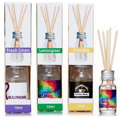 Reference: D910 10ml Reed Diffuser Reed Diffusers are great for us at the office or at home. Pleasant scents enhance any space and provide personality to a room or office.