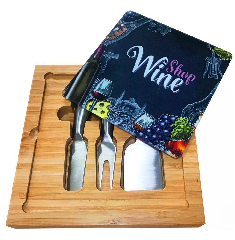 Reference: D163 The Original Cheese Board Set Cheese board and 2 piece cheese knife set.