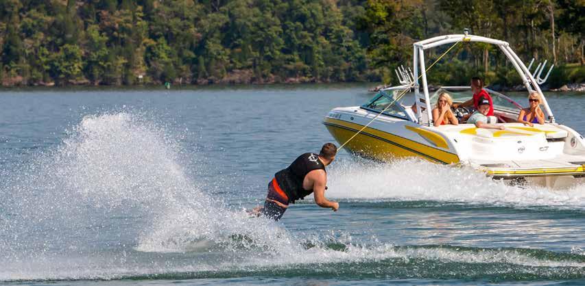 fuel efficiency. The TurboSwing tow bar can accommodate tubing in addition to wakeboarding and water skiing.