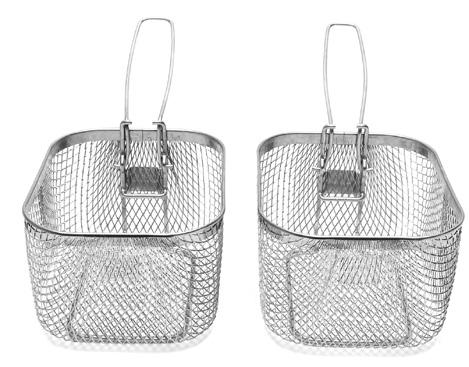 Use oven mitts when handling the Fry Baskets. Using the Crisper Basket Place the Crisper Basket inside the Roaster Pan/Grill Pan.