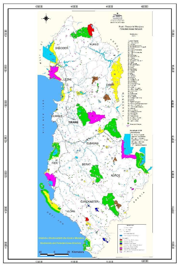 Protected Areas in Albania 5 Category No of Protected area Area in ha I (Strict Nature Reserves/Scientifc reserves) 2 4800 II (National Parks 16 210501 III (Natural Monuments) 6