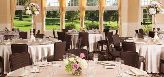 coordinator Complimentary tables & chairs Complimentary linens & dinnerware AV services available