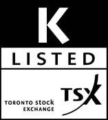 Kinross Gold Corporation Aspiring to be World Class Shares outstanding: 345.6 million KGC: NYSE K: TSX K.U: TSX (US dollar trading symbol) K.WT: TSX www.
