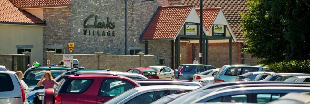 1,100 car parking spaces and 10 coach spaces Number 1 performing Clarks Factory Outlet