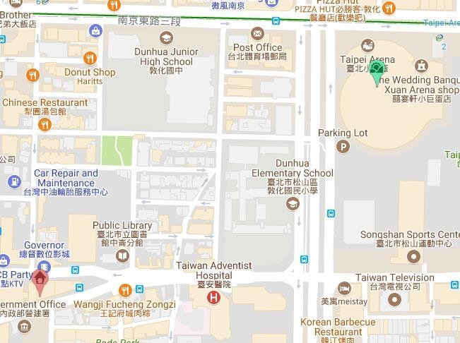 i. Address No. 367, Section 2, Bade Rd, Songshan District, Taipei City ii. Map iii. Distance between the venue and the hotel Only 15 mins walking iv.