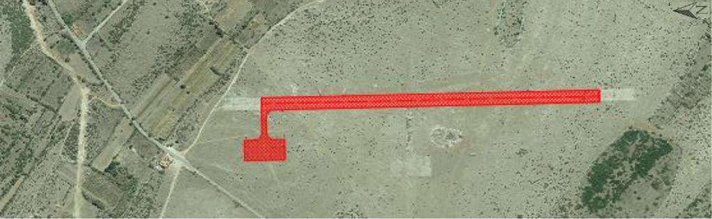 Movement areas have macadam surfacing, poorly maintained, with low and medium-high vegetation along and on the runway (Figure 6).