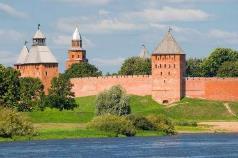Later, board a private cruise along the peaceful Volkhov River and across the Ilmen Lake with dinner on board.