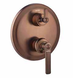 Liberty Series FCP 8321 Liberty single lever concealed 3-way bath/shower mixer without diverter designed to run 1 outlet with volume control 2 inlets / 1 outlet, 1/2" oil rubbed bronze FCP 8323