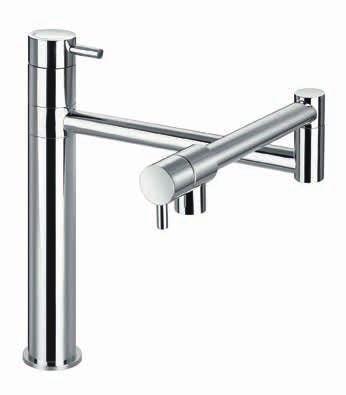 Kitchen Series FCP 1851 Eolica single lever pillar sink mixer swivel spout 120 kintted hose, 60cm, 1/2" FCP 1853 Eolica single lever pillar sink mixer with pulldown sprayhead swivel spout 120 kintted