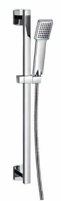 Showers Set HSP 1103 + SLP 1201 + FLP 1101 Shower set with slide rail flexible hose, 150cm, 1/2" ABS handshower height adjustable handshower holder