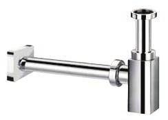 pipe) BTP 1202 Brass basin P-trap (with pop-up pipe) with